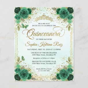 Orçamento Floral Emerald Green Glam Dourada Quince
