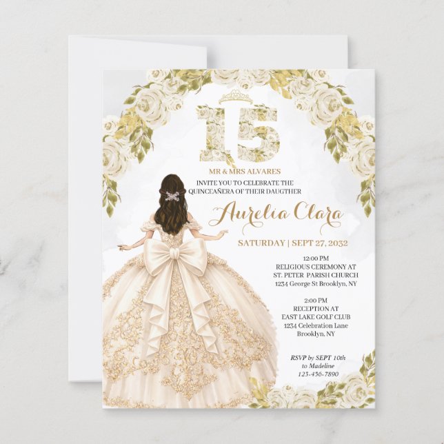 ORÇAMENTO Floral Marfim Princesa Coquete Quinceane (Frente)
