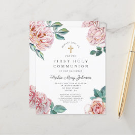Orçamento Floral Pink Peonies Primeira Comunhão