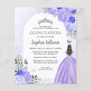 Orçamento Floral Purple Violet Princesa Quinceaner