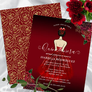 Orçamento Floral Red Princesa Dourada Quinceañera