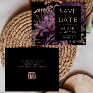 Orçamento Floral Rosa Roxo Dourado Código QR Salva