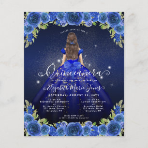 Orçamento Floral Royal Blue Princesa Quinceanera