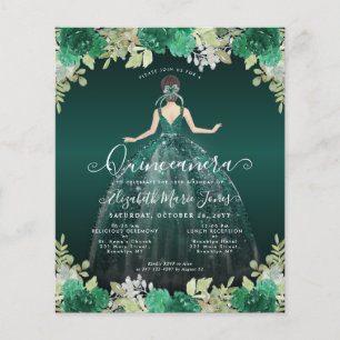 Orçamento Floral Verde BILINGUAL Quinceanera Espan