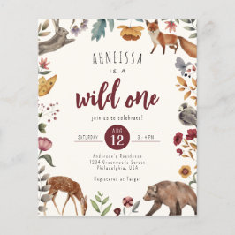 Orçamento Floresta Selvagem Animal Primeiro Aniver