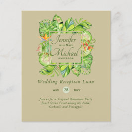 Orçamento Folhas Tropicais Luau Recepção de casame