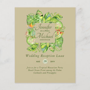 Orçamento Folhas Tropicais Luau Recepção de casame