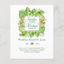Orçamento Folhas Tropicais Luau Recepção de casame