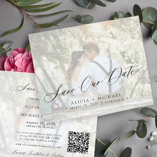 Orçamento foto QR CODE elegante casamento save the