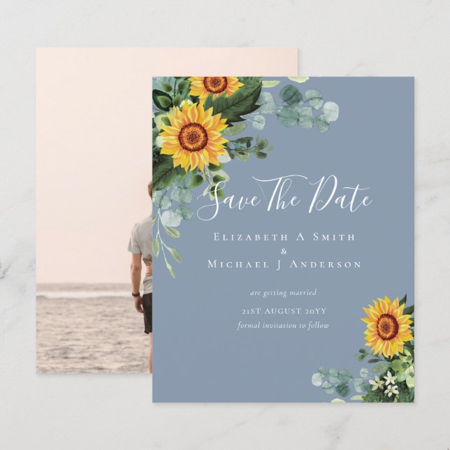 ORÇAMENTO  Foto Salvar Data GIRASSÓIS Rústicos Veg (Frente/Verso)