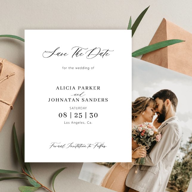 Orçamento foto simples elegante casamento salvar a (Criador carregado)