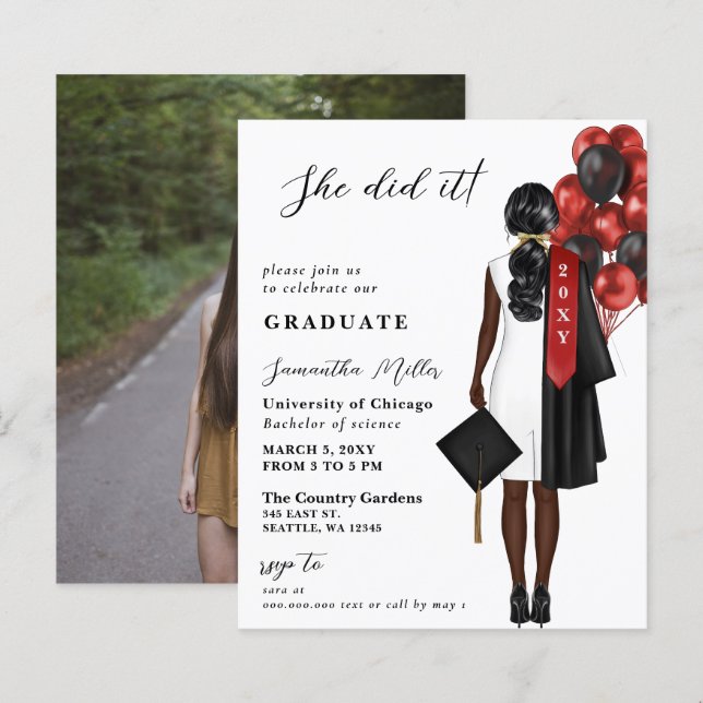 Orçamento Foto Vermelha Que Ela Fez Graduação (Frente/Verso)