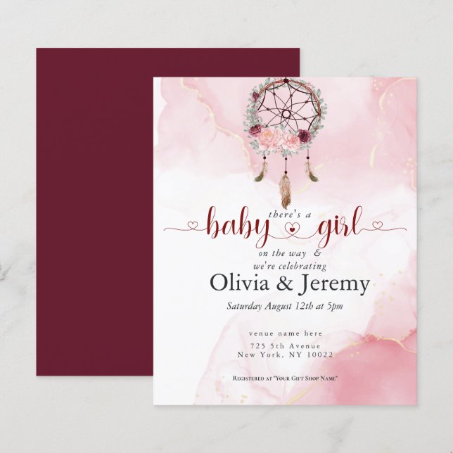 Orçamento Garota do Sonho no Caminho Rosa (Frente/Verso)