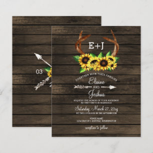 Orçamento Girassóis Antlers Quic Casamento Convite