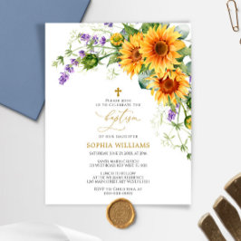 Orçamento Girassóis e Lavander Convite Batismo