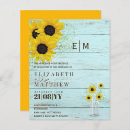 ORÇAMENTO Girassóis Russos Convite de casamento de