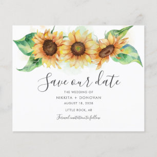 Orçamento Girassol Aquarela Casamento Save The Dat