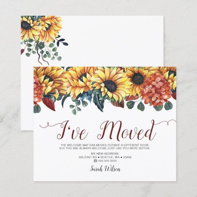 Orçamento Girassol Eu movi o anúncio em movimento (Frente/Verso)