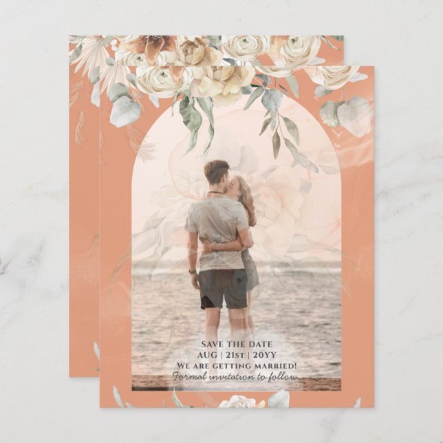 ORÇAMENTO Grama de Pampas Coral Terracota Casament (Frente/Verso)