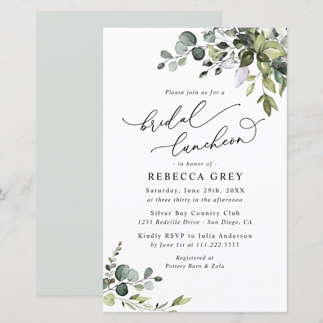 Orçamento Greenerescência Bridal Chá Convite (Frente/Verso)