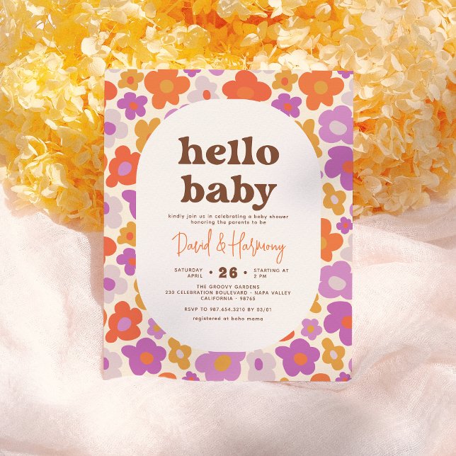 Orçamento Hello Baby Retro Laranja Margarida Chás  (Criador carregado)