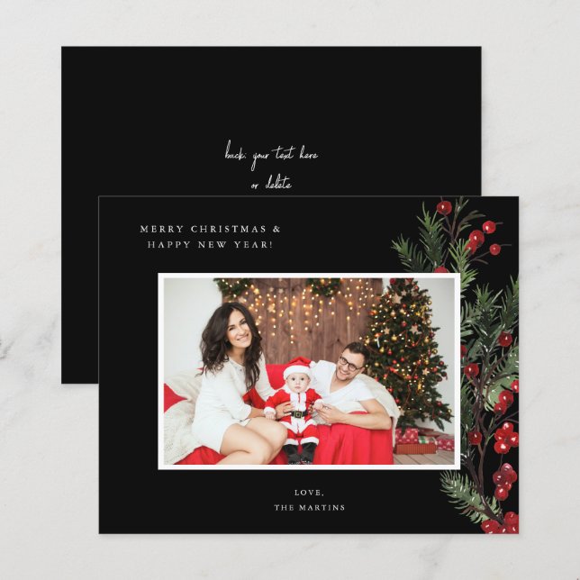 Orçamento Holly Berry H Foto Feriado ou Natal B (Frente/Verso)