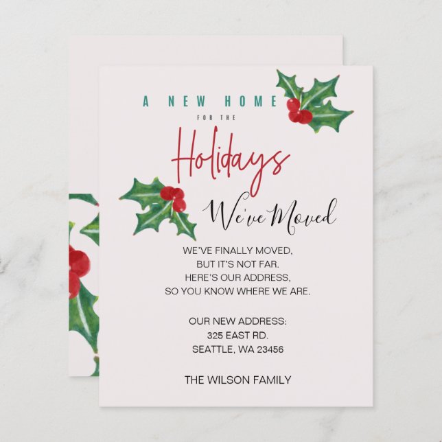 Orçamento Holly, temos o anúncio de Férias (Frente/Verso)