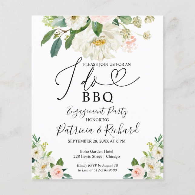 Orçamento I DO Anúncio de Festa de noivado de CHUR (Frente)