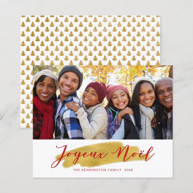 Orçamento Joyeux Noel Gold Foil Tres Holiday (Frente/Verso)