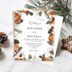 Orçamento Laranja e Branco Floral Casamento Rústic