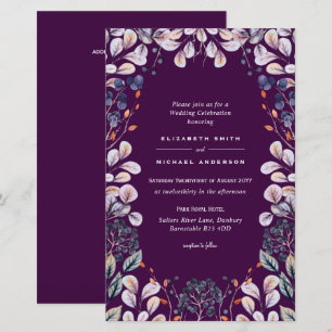 ORÇAMENTO Lavanda Roxa Deixa Convites de casamento