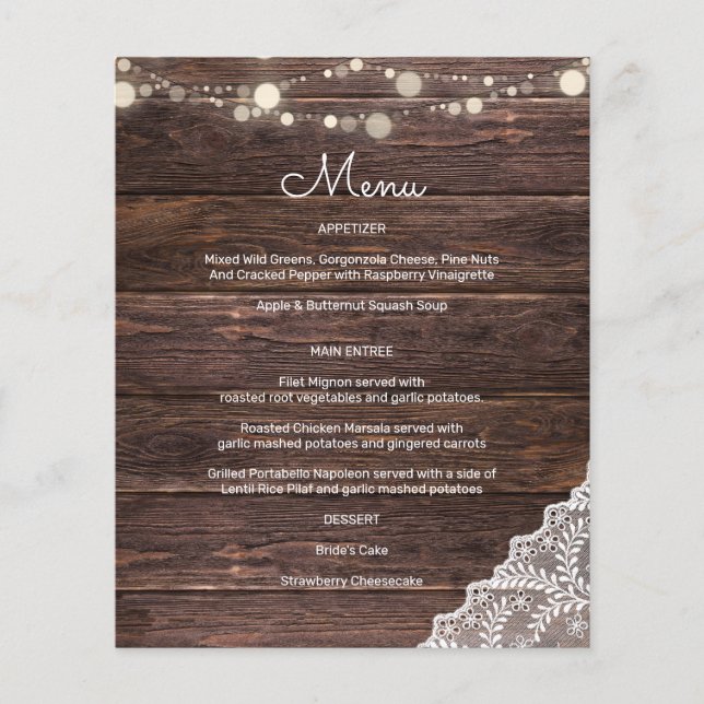 Orçamento Madeira, String Lights & Lace Menu 2 (Frente)