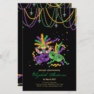 ORÇAMENTO MARDI GRAS 2023! Miçangas de máscara de 