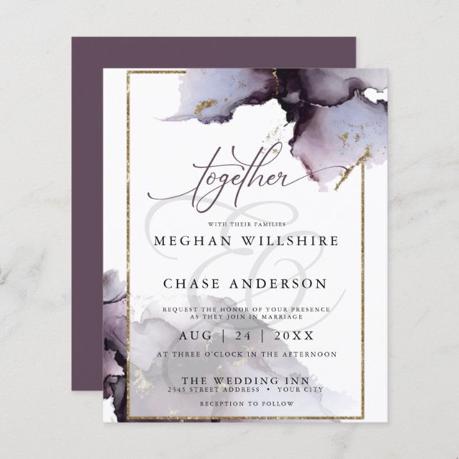 Orçamento Mas Belo Abstrato Ametist Roxo (Frente/Verso)