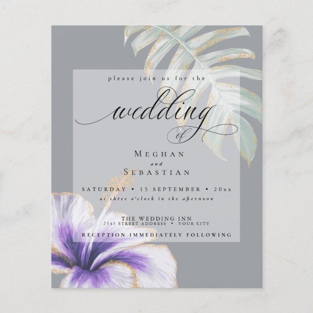 Orçamento Mas Belo Casamento Violet Hibiscus (Frente)