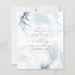 Orçamento Mas Linda Folhagem Azul Derrante Aquarel