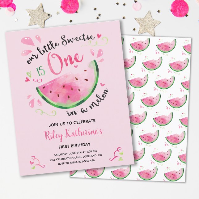 Orçamento Melancia Verão Primeiro Convite Aniversá (Criador carregado)