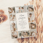 Orçamento | Memórias Evergreen | 10 Foto Natal<br><div class="desc">Um cartão de Natal elegante e eterno. Este design mostra uma colagem de 10 fotos escolhidas à mão, uma combinação de seis quadrados, duas paisagens e duas fotos de retrato dispostas ao redor da borda do cartão. No meio do cartão, "Feliz Natal" é escrito em caligrafia de chic script. Abaixo,...</div>