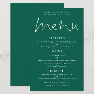 Orçamento Menu de Casamento Esmeralda com Letra Es