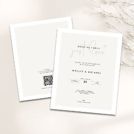 Orçamento Mínimo Bege Código QR Casamento Sem Fres