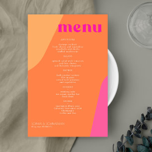 Orçamento moderno de abstrato de casamento retro-m
