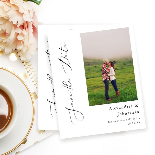 Orçamento Moderno Elegante Foto Salve o Dia (Criador carregado)