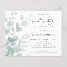 Orçamento Moderno Eucalyptus Doce 16 Convite