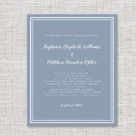 Orçamento Moderno Simples Casamento Dusty Convite 