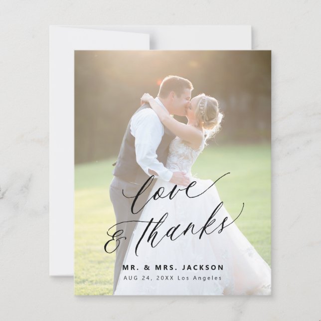 Orçamento moderno simples foto casamento amor e gr (Frente)