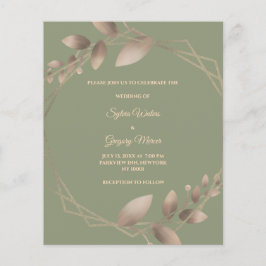 Orçamento Moderno Simples verde salvia dourado bot