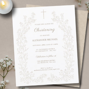 Orçamento Moderno Vintage Floral Batizado Batismo
