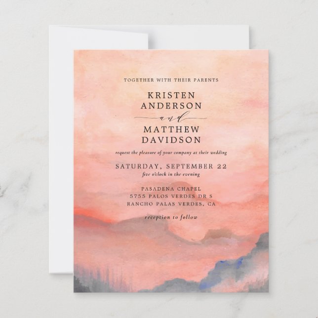 Orçamento Montanha Sunset (Frente)