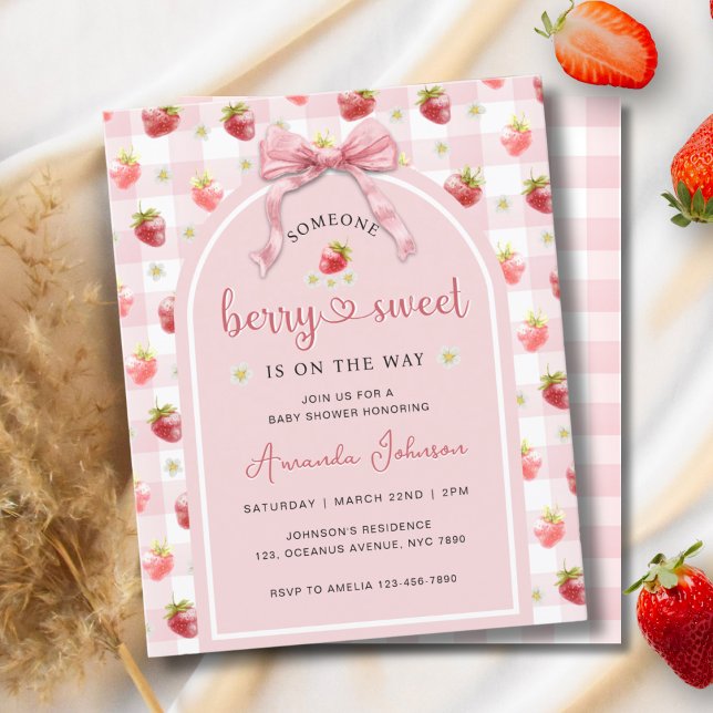 Orçamento Morangos Ribbon Berry Chá de fraldas doc (Criador carregado)