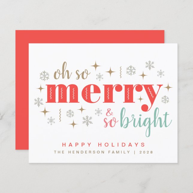 Orçamento Natal Retro Oh Tão Alegre (Frente/Verso)